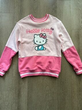 Hello Kitty Pink Two-Tone Crewneck Sweatshirt